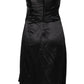Black Strapless Sheath A-line Mini Dress