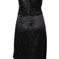 Black Strapless Sheath A-line Mini Dress