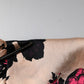 Pink Floral Silk Long Sleeves V-neck Ruched Mini Dress