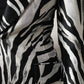 Black Silver Polyester Women Blazer Jacket