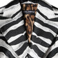 Black White Polyester Women Blazer Jacket