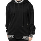 Black Cotton Hooded Full Zip Sweatshirt Sweater
