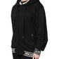 Black Cotton Hooded Full Zip Sweatshirt Sweater