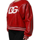 Red Wool DGLogo Embroidery Pullover Sweater