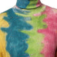 Multicolor Mohair Turtleneck Pullover Sweater