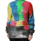 Multicolor Mohair Turtleneck Pullover Sweater