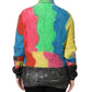Multicolor Mohair Turtleneck Pullover Sweater