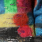 Multicolor Mohair Turtleneck Pullover Sweater