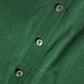 Green Polyester Long Sleeves Cardigan Sweater