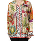 Multicolor Vegetables Silk Long Sleeves Top