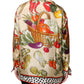 Multicolor Vegetables Silk Long Sleeves Top