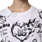 White Cotton DG BLESSED Printed T-shirt