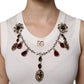 White Cotton Logo Crystal Detailing Tank Top