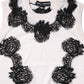 White Cashmere Floral Lace Detailing Tank Top