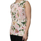 Multicolor Floral Print Round Neck Tank Top