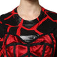 Red Black Cotton Bustier Detailing Cropped Top
