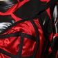 Red Black Cotton Bustier Detailing Cropped Top