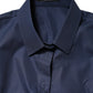 Blue Cotton Short Sleeves Button Down Top