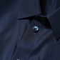 Blue Cotton Short Sleeves Button Down Top