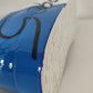 White Blue Leather Logo Low Top Sneakers Shoes