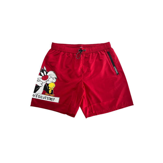 Red Polyester Swimwear