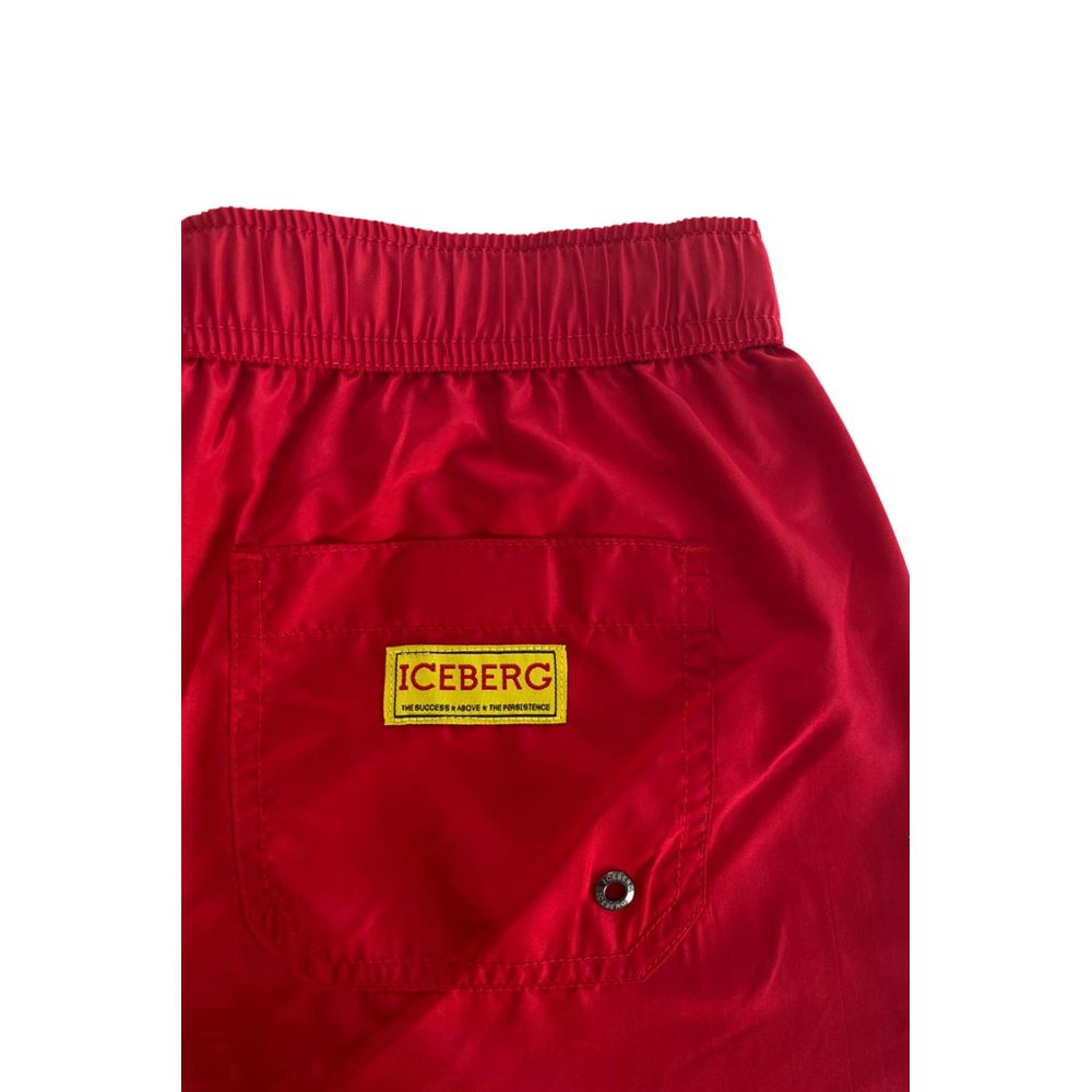 Red Polyester Swimwear