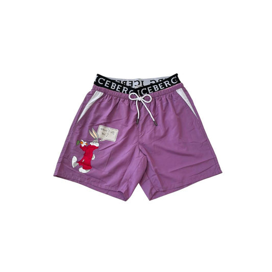 Purple Polyester Swimwear