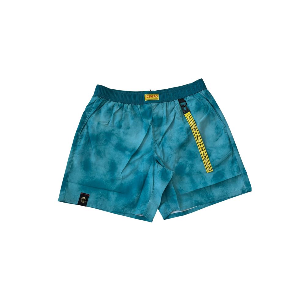 Light Blue Polyester Swimwear