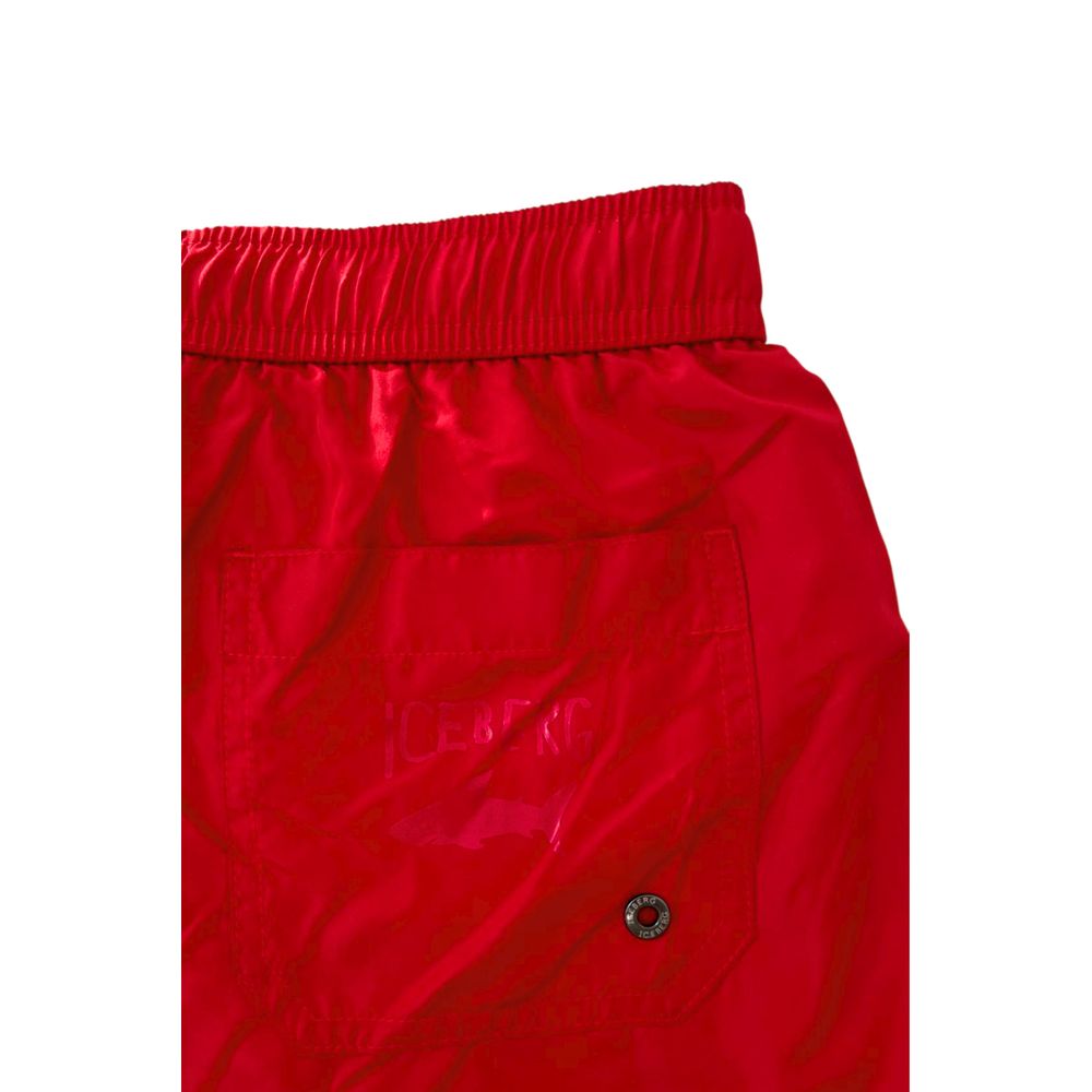 Red Polyester Swimwear