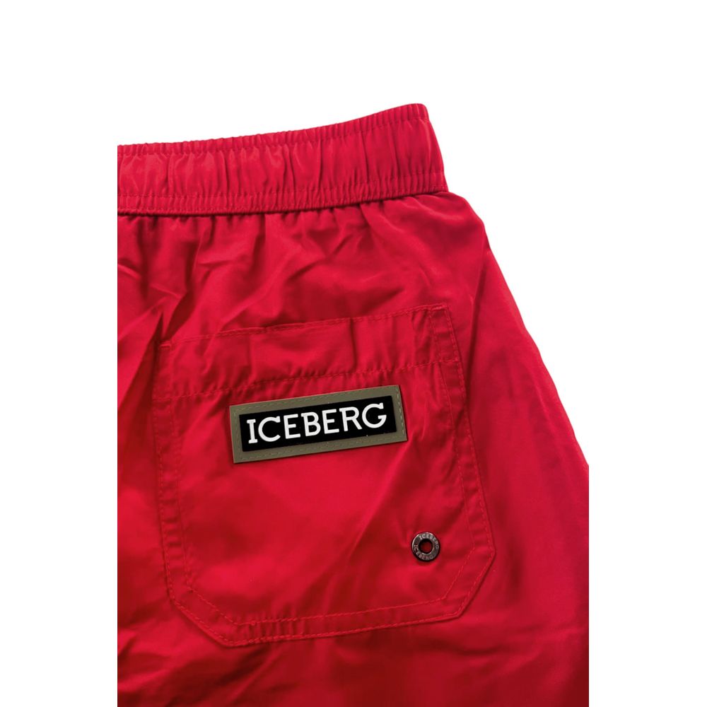 Red Polyester Swimwear