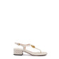 Mystic White Nappa Charlotte Leather Sandals