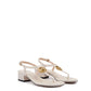 Mystic White Nappa Charlotte Leather Sandals