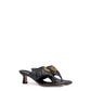 Mystic Black Nappa Charlotte Leather Sandals