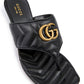 Mystic Black Nappa Charlotte Leather Sandals