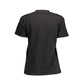 Black Cotton Women T-Shirt