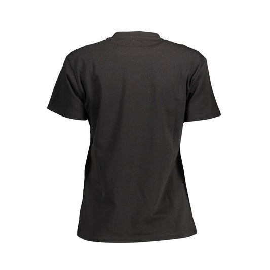 Black Cotton Women T-Shirt