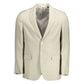 Beige Linen Men Jacket