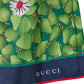Green Flower Printed Silk Shorts