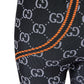 Black Polyamide All over Logo Leggings Pants