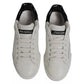 White Black Logo Portofino Men Sneaker Shoe