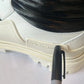 White Padded Mid Calf Lace Up Boots Shoes