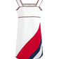 White polyester and Cotton short dress