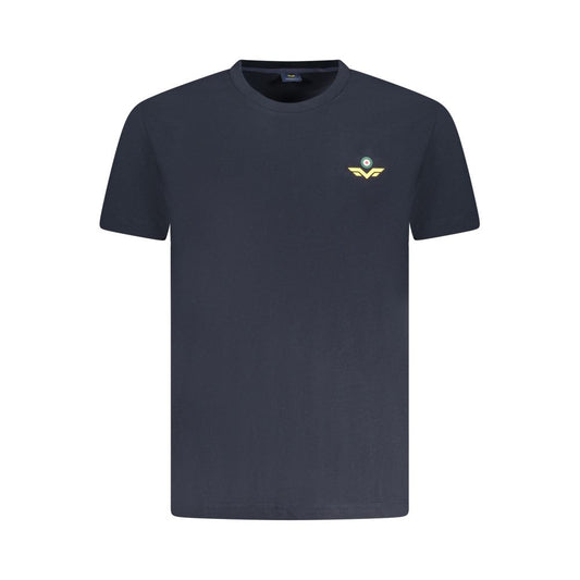 Blue Cotton Men T-Shirt