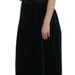 Enchanted Emerald Velvet Crystal Maxi Dress