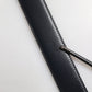 Black Blue Leather Gold Buckle Reversible Belt