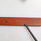 Brown Leather Gold Rectangle Buckle Belt