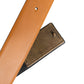 Brown Leather Buckle DG Logo Embossed Belt