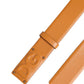 Brown Leather Buckle DG Logo Embossed Belt
