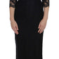 Elegant Black Floral Lace Maxi Dress