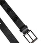 Black Luxury Leather DG Studs Buckle Belt